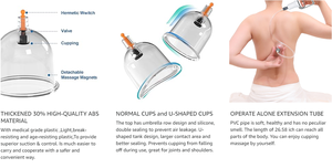 Juego de terapia de ventosas 24 piezas para el cuerpo músculo dolor de espalda alivio masaje chupar celulitis dispositivo de succión tazas - Product Image 5