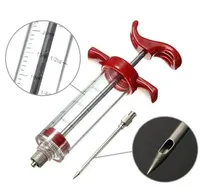 Injecteur de viande, dinde, poulet, seringue de saveur, injecteur de marinade avec mesure d'outils de barbecue en plein air