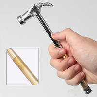 Mini marteau à griffes multifonctionnel 6 en 1 - Ensemble d'outils de bricolage portables avec marteau et tournevis à motifs colorés