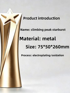 Trophée Pentagramme Métallique Personnalisé 2026 Gravé au Laser Électroplaqué Or/Argent/Bronze – Récompenses pour le Premier, le Deuxième et le Troisième Places - Product Image 3