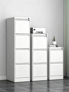 Archivador de Oficina Moderno de Acero, Gabinete Amplio para Tarjetas, Color Negro Sólido, 2 Cajones Laterales, con Cerradura, para Gimnasio, Escuela, Hospital - Product Image 3