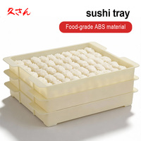 Plateau de service en ABS de qualité alimentaire pour sushis, capacité 80 boules de riz, idéal pour les buffets de restaurant (vente en gros)