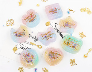 Y5006 Résine Epoxy Silicone Ronde Étoile carré Papillon Lapin Lune Coeur Forme Résine Art Shaker Moules Silicone avec Films Plastiques - Product Image 2