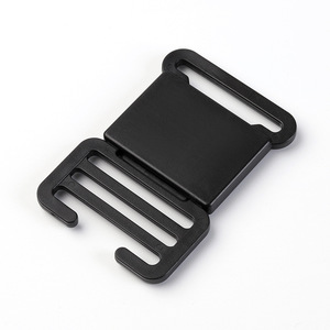 Hebilla de liberación lateral de plástico ajustable de 40 mm, negra, para bolsos, correas de equipaje, duradera y resistente al desgaste - Product Image 2