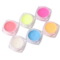 12 boîtes de Neon Glow in Dark Nail Powder Noctilucous Eyeshadow Pigment DIY Luminous Chrome Dust for Nails Mirror Powder