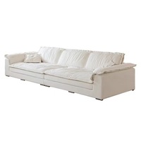 Canapé modulaire moderne en chenille écologique, sectionnel, surdimensionné, à assise profonde, en forme de L, 4 places, confortable, ensemble de canapés nuage, 2 modules mobiles