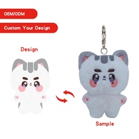 Porte-clés Poupée Personnalisée MOQ, Peluche Jouet Enfant Designer Logo Moche Sur Mesure