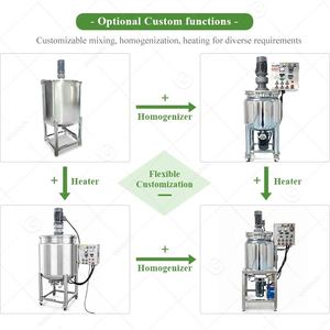 Heated High Shear Reactor 10 Gallon 500 1000 Liter Steel Stainless Stirred Stirrer Stirring Mixer Tank With - Product Image 3