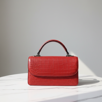 Sac bandoulière 100 % cuir de crocodile, sac fourre-tout en cuir de crocodile, sac de travail à poignée supérieure, sac à bandoulière pour rendez-vous galants