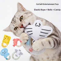 Jouet pour chat original en feutre, avec clochette et bruit froissé, à la catnip, interactif, éducatif, apaisant, pour la dentition et le nettoyage des dents, conception sécurisée HDD