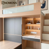 Lit superposé compact haut de gamme pour enfants avec solution de couchage partagée pratique pour les maisons familiales, les appartements, les auberges et les dortoirs