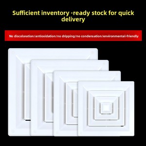 Nhà Máy Bán Hàng Trực Tiếp Tùy Chỉnh Vuông ABS Khuếch Tán Dày Thông Tư Cửa Thoát Khí Hiện Đại Bốn Mặt Cửa Thoát Khí Rèm Thả - Product Image 4