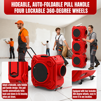 Pembersih Udara HEPA Commercial Electric 550CFM, Sistem Filtrasi 3-Tahap dengan Pegangan Lipat dan 360 °   Roda untuk Restorasi