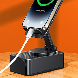 Braket langsung Tablet Desktop rotasi baru dengan pengeras suara Power Bank untuk penyangga iphone 3 in 1 penyangga ponsel dapat dilipat dapat disesuaikan - Product Image 6