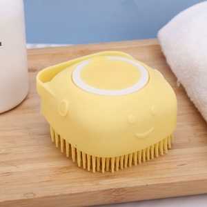 แปรงนวดอาบน้ำสุนัขทำจากซิลิโคนแบบพกพาแปรงสำหรับใช้ในห้องน้ำ - Product Image 4