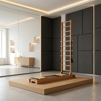 Lit échelle bidirectionnel en bois de chêne durable, réglable et portable, pour studio de Pilates, garantie 3 ans, pour la santé des jeunes, origine Shandong, en bois