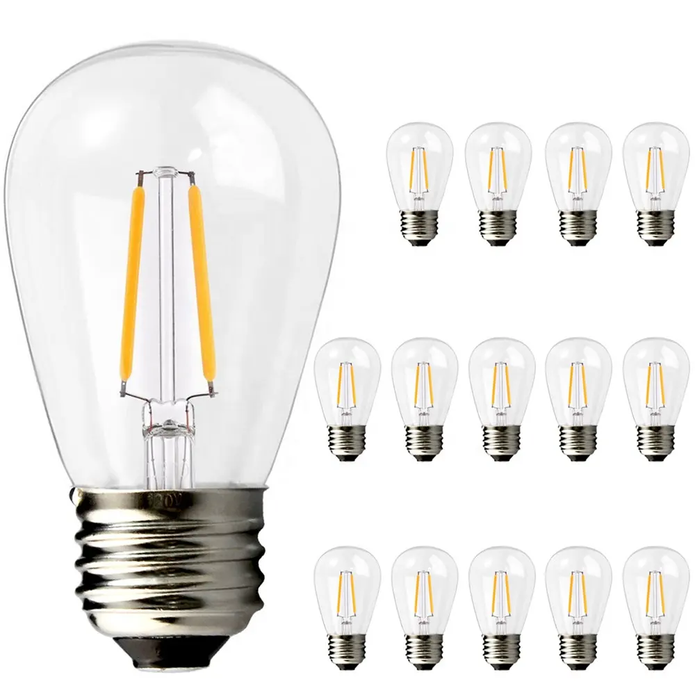 Soft Warm White E27/E26 Glear Glass/Plastic LED Pendant Hang Lights Bulbs 1W/2W/4W S14 /ST45 Edison Vintage LED Filament Bulb