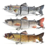 Leurre électrique The Brave avec hélice 130mm 35g, appât dur rechargeable avec hameçons pour poissons prédateurs d'eau salée et d'eau douce