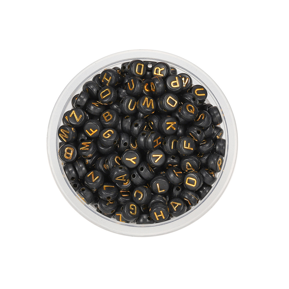 Round black mixed Russian beads
