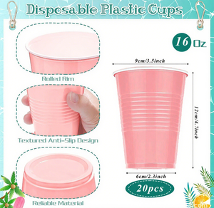 Tasse en plastique jetable de couleur unie tasse de bière de tennis de table tasse de partie de jeu de bière - Product Image 2