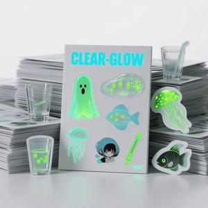 Pegatinas de luz nocturna 3D con logotipo personalizado, Adhesivo resistente al agua con protección UV - Product Image 3