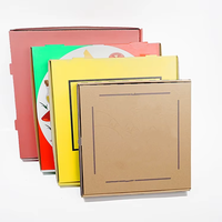 Cajas de Pizza de Cartón Corrugado Biodegradable para Comida Rápida, con Grabado y Laminado Mate, Tamaño Personalizado al por Mayor