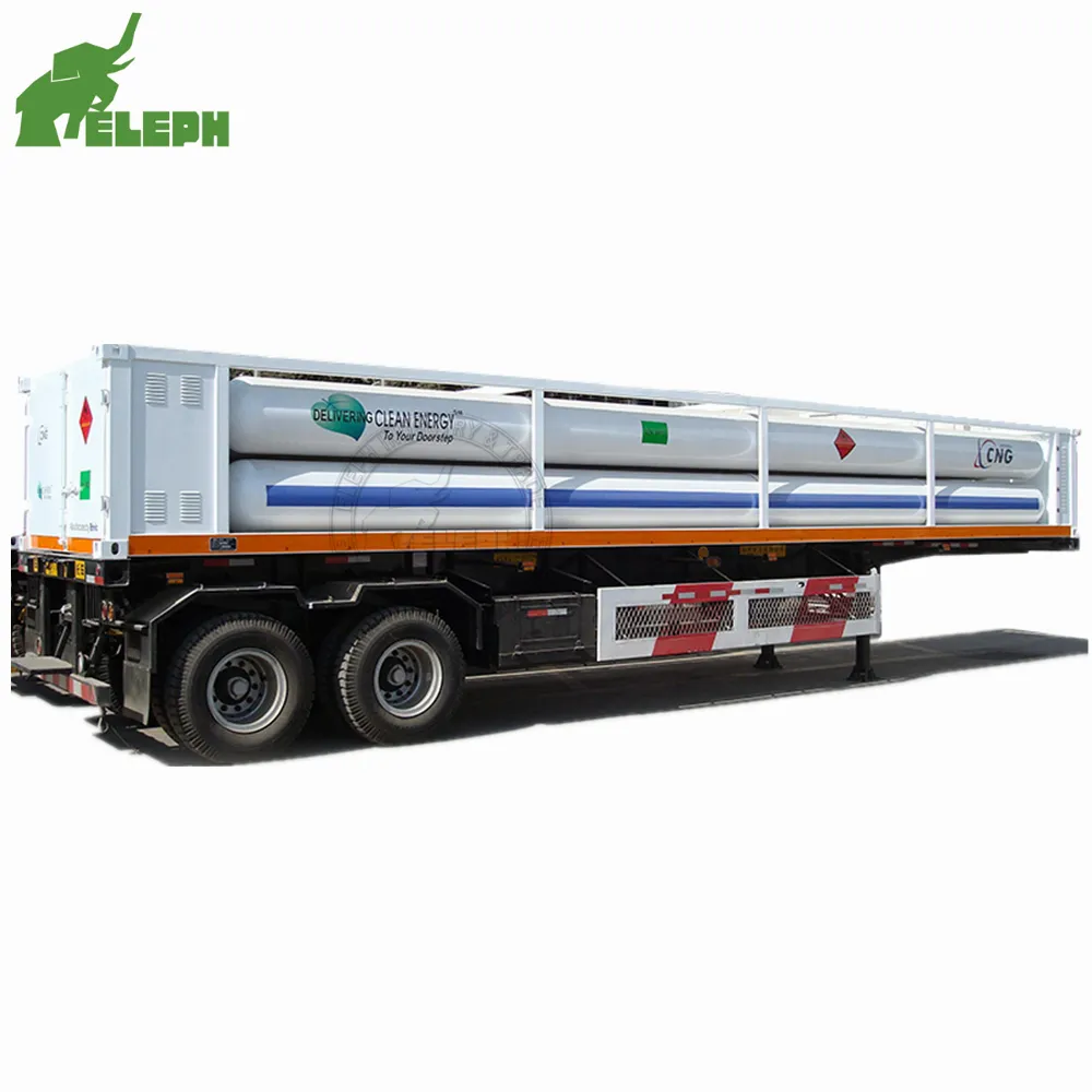 Çin standart 3 akslar Cng tankı yarı Tanker treyler