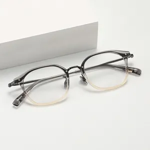 Benyi High Quality Handmade Optical Frames Trendy Unisex Custom Made Optical Glasses With Clear Lens