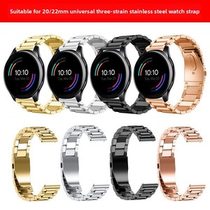 <span class=keywords><strong>Bracelet</strong></span> <span class=keywords><strong>de</strong></span> <span class=keywords><strong>montre</strong></span> en acier inoxydable pour OnePlus Watch 20/22 mm, <span class=keywords><strong>bracelet</strong></span> universel en métal à trois maillons - Product Image 2