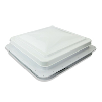 Évent de toit de camping-car 14 "Ventilateur de puissance 12 volts avec couvercle blanc Anneau de garniture intérieure W en stock
