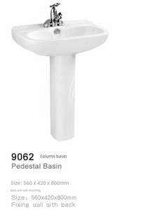 <span class=keywords><strong>Lavabo</strong></span> de <span class=keywords><strong>Pedestal</strong></span> para Baño, Grande, de Cerámica, Integrado, de Pared o de Suelo - Product Image 2
