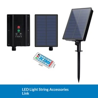 Guirlande lumineuse LED solaire effet pluie de météores, télécommandée, à intensité variable, accessoires décoratifs abstraits, avec piquet de sol en plastique