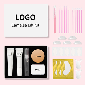 Kit de Lamination Personnalisé Sourcils et <span class=keywords><strong>Cils</strong></span> 2-en-1 Kératine Rehaussement <span class=keywords><strong>Cils</strong></span> Végane Cystéamine HCL Camélia avec Huile Nourrissante Teinture Henné - Product Image 4