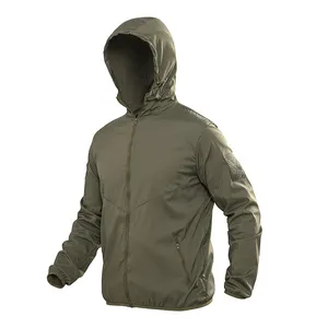 Tactical hooded camouflage clothing outdoor windbreaker jackets for men 2021