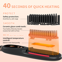Brosse Lissante Professionnelle Mini en Céramique avec Écran LCD, Réparation Infrarouge et Soin Capillaire au Plasma, Lisseur Électrique pour Salon