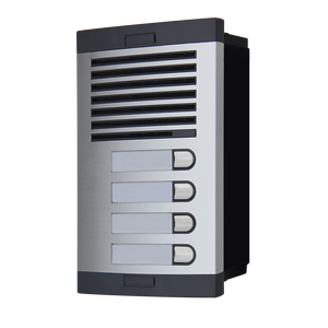<span class=keywords><strong>Interphone</strong></span> audio <span class=keywords><strong>moderne</strong></span> 4 boutons poussoirs Panneau de porte pour une sécurité haut de gamme avec transmission vocale claire et module d'isolation du signal - Product Image 1