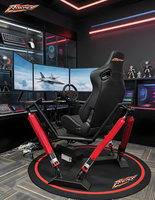Plateforme de mouvement 6DOF robuste pour simulateur de course, cockpit immersif à 3 écrans pour centre de jeux