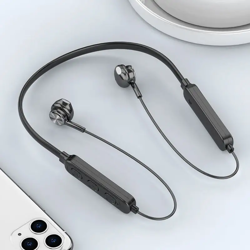 Tai nghe Bluetooth gắn cổ chống thấm nước và chống mồ hôi thiết kế hút từ tính phù hợp để tập thể dục và nghe nhạc