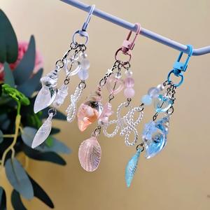 Ciondolo Portachiavi a Forma di Conchiglia della Serie Oceanica, con Perla Simulata, da Appendere al Portafoglio o Zaino, Regali Kerring - Product Image 4