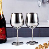 Gobelets de luxe en acier inoxydable verre à vin avec ouvre-bouteille ensemble coupe-aluminium vide et bouchon de vin ensemble de verseur
