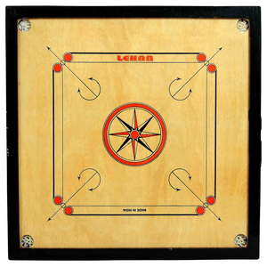 Tablero de Carrom de Madera Natural, Superficie de Juego de Madera Contrachapada de 4 mm, 29x29 Pulgadas, Acabado Liso, para Torneos Familiares en Interiores, Tablero Deportivo Resistente - Product Image 4