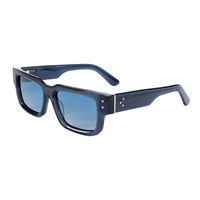 Lunettes de soleil carrées de style européen et américain, tendance, avec petite monture rétro, rivets métalliques de qualité supérieure, polarisées UV400