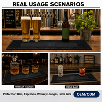 Tapis de barre en caoutchouc PVC souple écologique de haute qualité tapis de pub de bière en Silicone anti-dérapant professionnel Cocktails Logo personnalisé-Usine