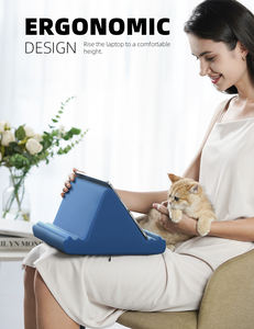 <span class=keywords><strong>Support</strong></span> de tablette Lamicall PL02, nouveau design, coussin doux pour lit, <span class=keywords><strong>support</strong></span> de genoux, avec poche latérale, pour la lecture de livres et de tablettes. - Product Image 3