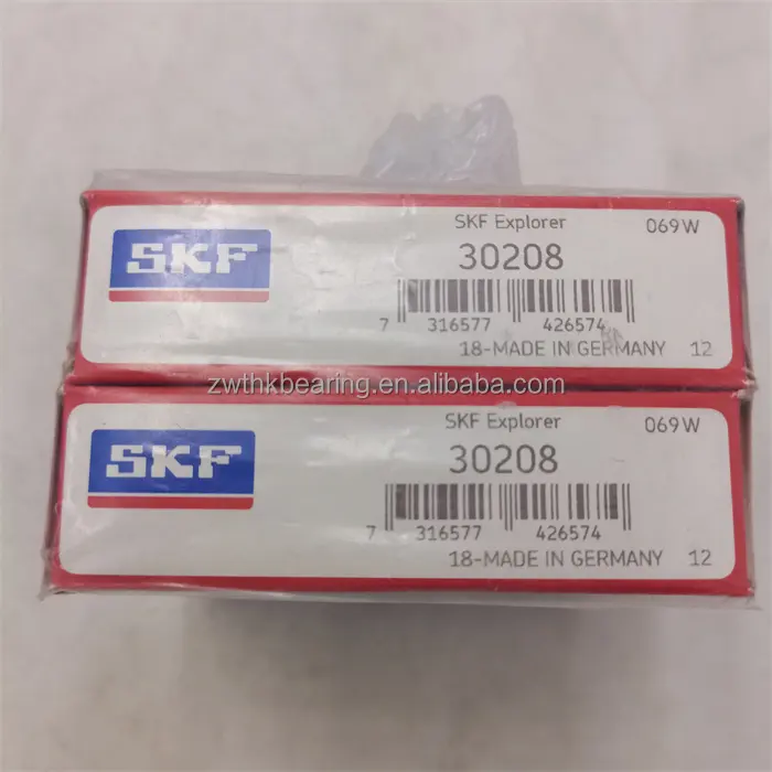 원래 SKF 테이퍼 롤러 베어링 30208 크기 40x80x19.75mm 오토바이 베어링 30208 skf 가격 목록