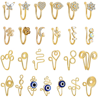 2025 Bijou non-perçant personnalisé en cuivre, style faux anneau de septum nasal, anneau de narine, clou d'oreille, pendentif, manchette à clipser