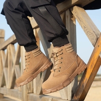 Bottes de travail à bout d'acier pour hommes, bottes de sécurité pour hommes, bottes de sécurité pour travaux de terrassement