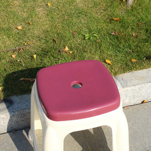 Taizhou plastic medium-high <b>stool</b>, 40cm, household four-legged square <b>stool</b>, adult plastic half-high <b>stool</b>, factory direct - Product Image 1