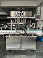 Machine de remplissage de bouteilles de shampoing en pâte à grande vitesse entièrement automatique à 4 buses à haute précision à entraînement électrique pour savon liquide cosmétique