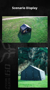 Tienda de Campaña Inflable Fabricada en China, Refugio Portátil de Lujo para Exteriores con <span class=keywords><strong>Tela</strong></span> de Algodón TC Impermeable y con Protección UV - Product Image 3